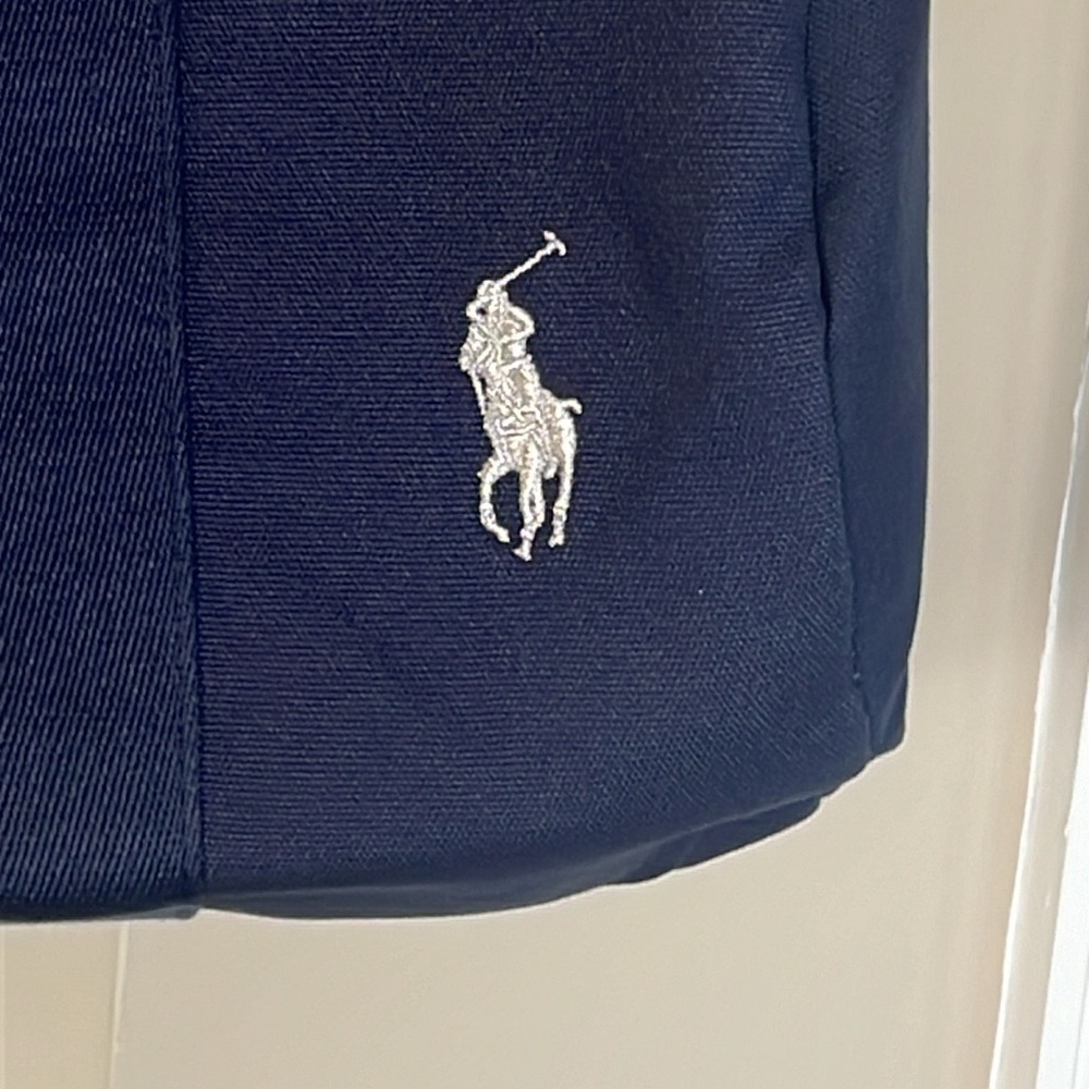 Brand New Polo Ralph Lauren Blue Duffle Bag w/ Embroidered Pony Colorful Logo - Picture 3 of 15